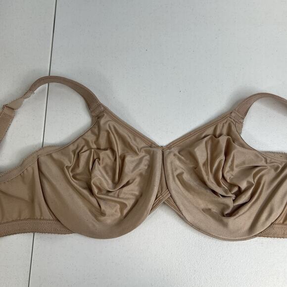 Wacoal 36DDD Bra Beige Bodysuede Seamless Full Figure 85185 Underwire Smooth - Picture 10 of 16